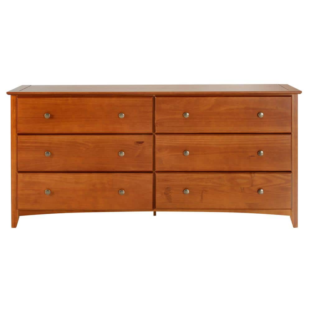 Shaker Style 6-Drawer Cherry Dresser 31.25 x 59 x 19.25