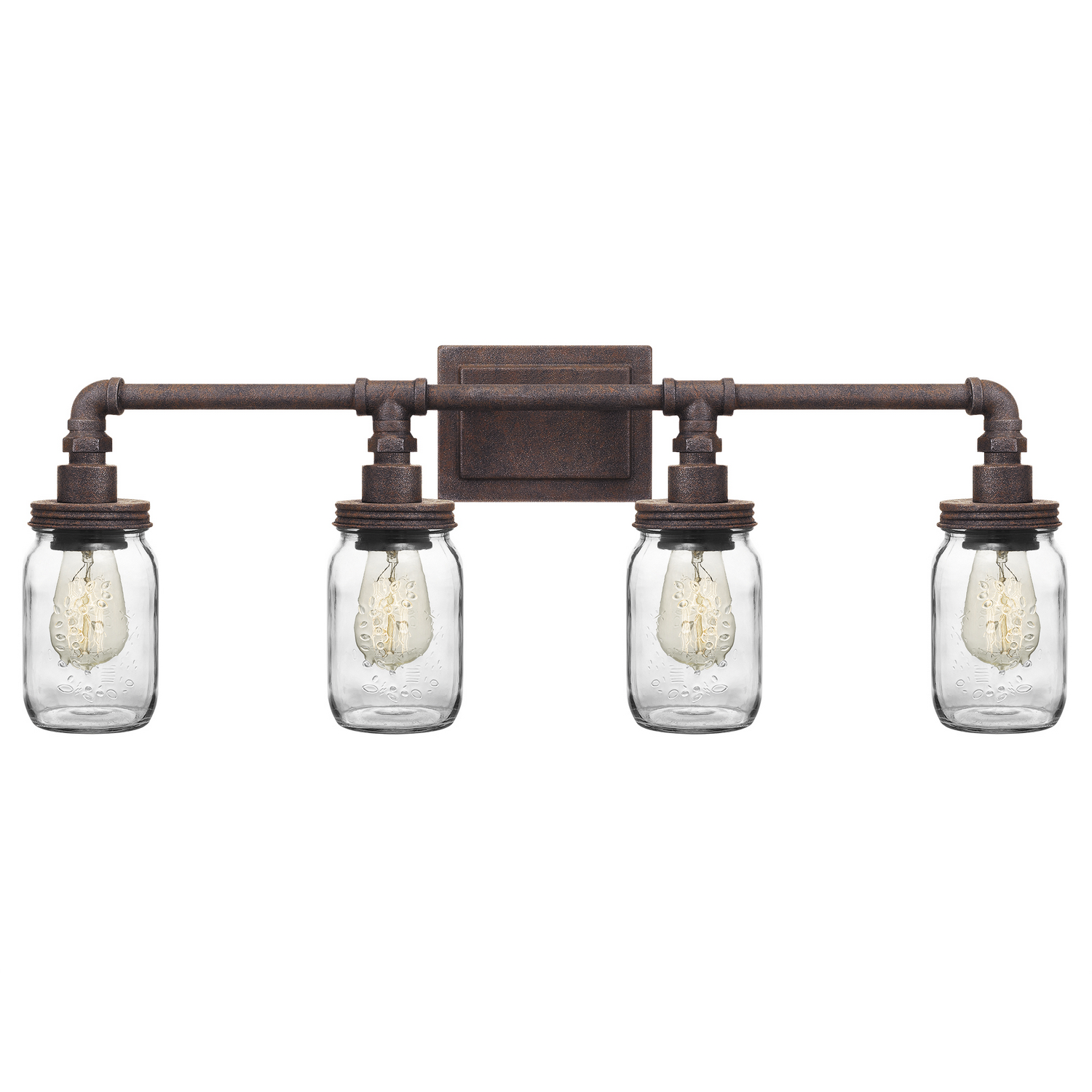 Squire 4-Light Bathroom Vanity Light in Rustic Black