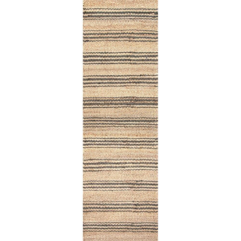Sycamore Striped Jute Natural 2 ft. x 8 ft. Runner Rug