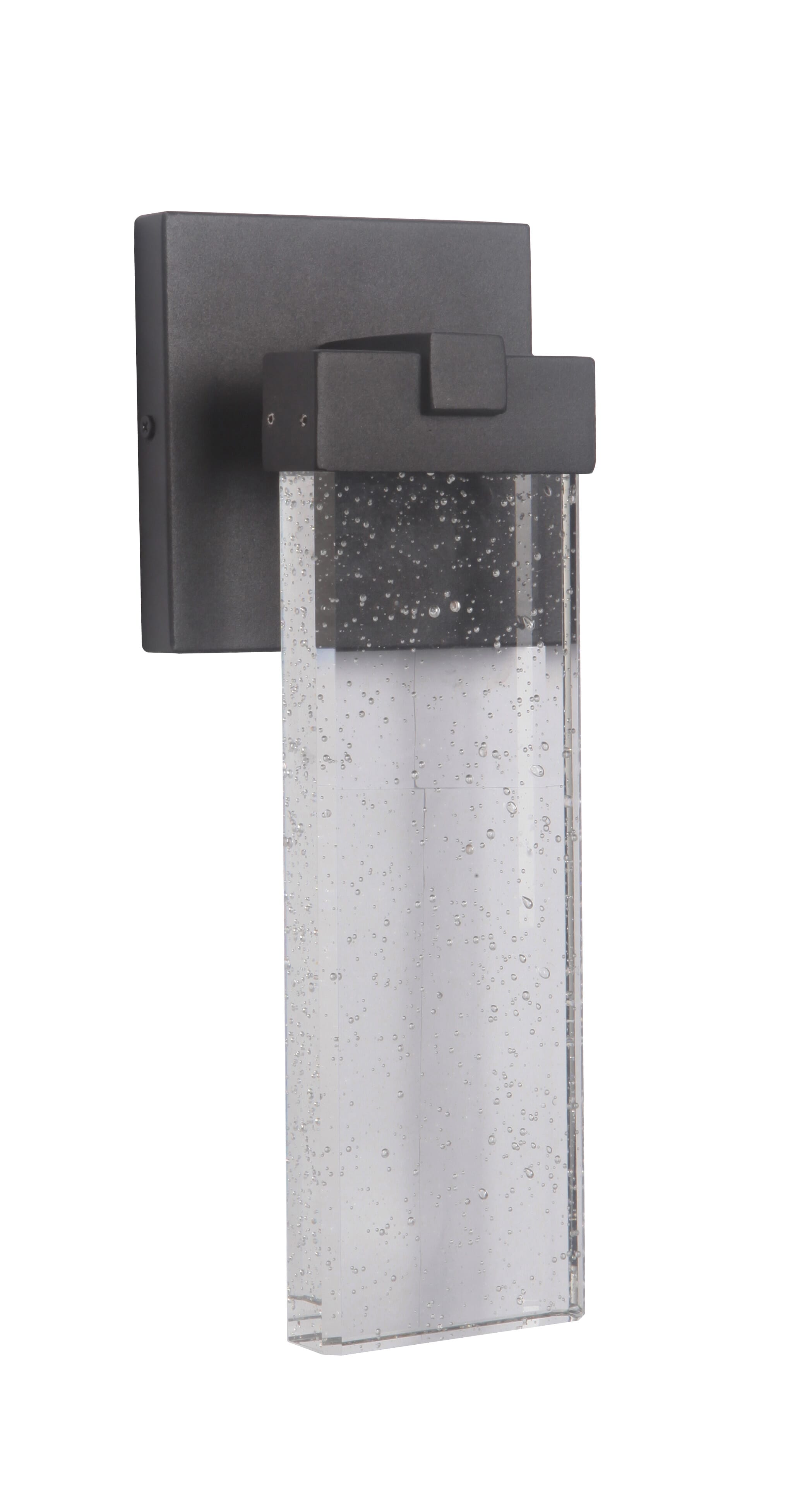 Textured Black LED Outdoor Wall Lantern from the Aria Collection