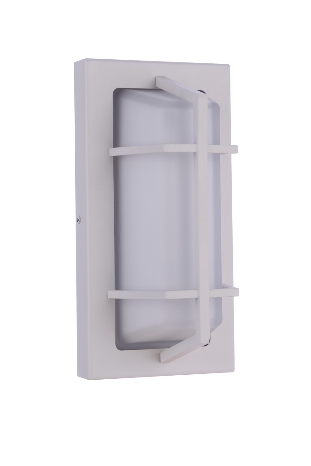 Textured White One Light Outdoor Bulkhead from the Bulkhead Rectangular Collection