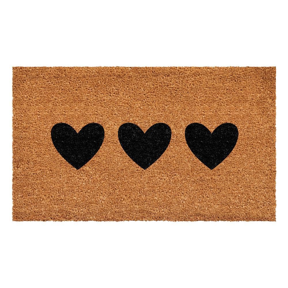 Trio Hearts Doormat, 30" x 48"