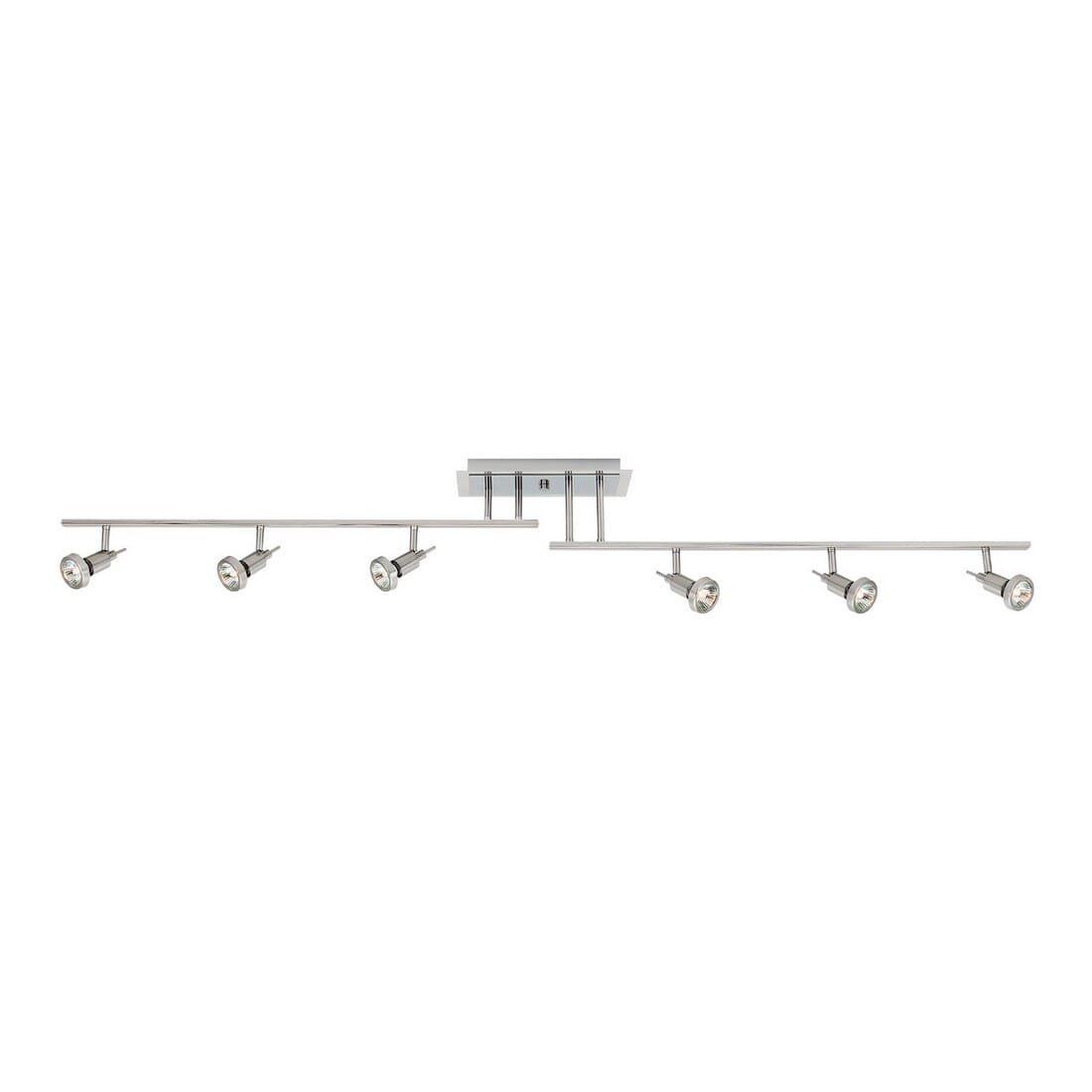 Viper 6-Light Off-Set Semi-Flush in Brushed Steel