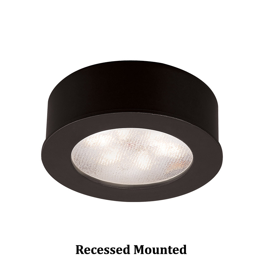 WAC Lighting Round LED 24V Button Light 1-Light in Black