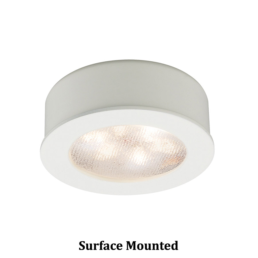 WAC Lighting Round LED 24V Button Light 1-Light in White