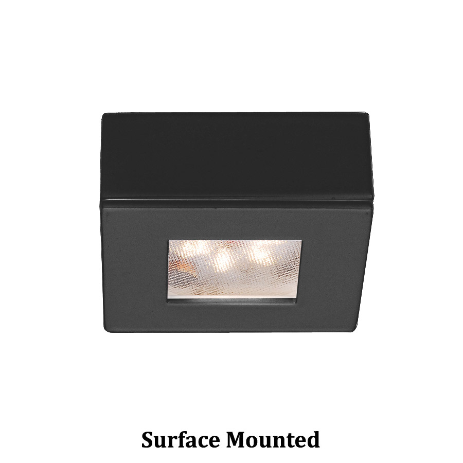 WAC Lighting Square LED 24V Button Light 1-Light in Black