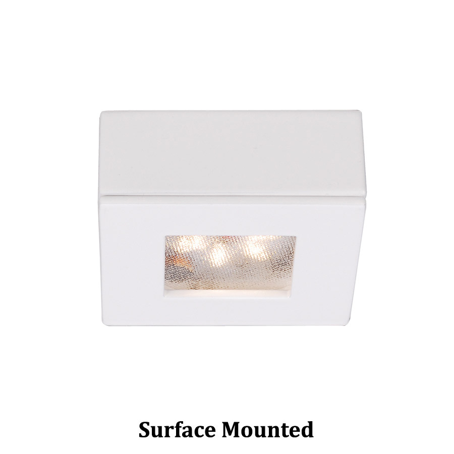 WAC Lighting Square LED 24V Button Light 1-Light in White