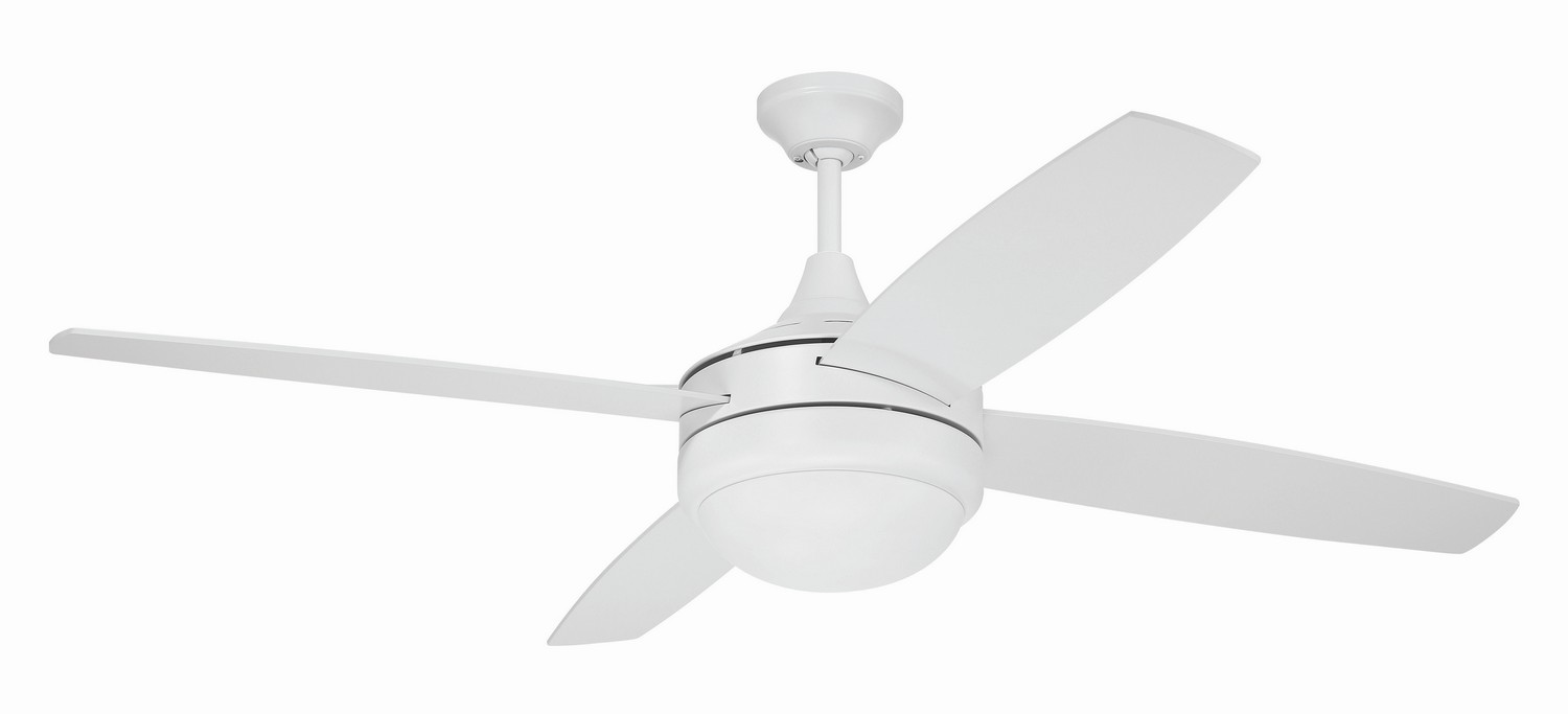White 52"Ceiling Fan from the Phaze II 4- Blade Collection