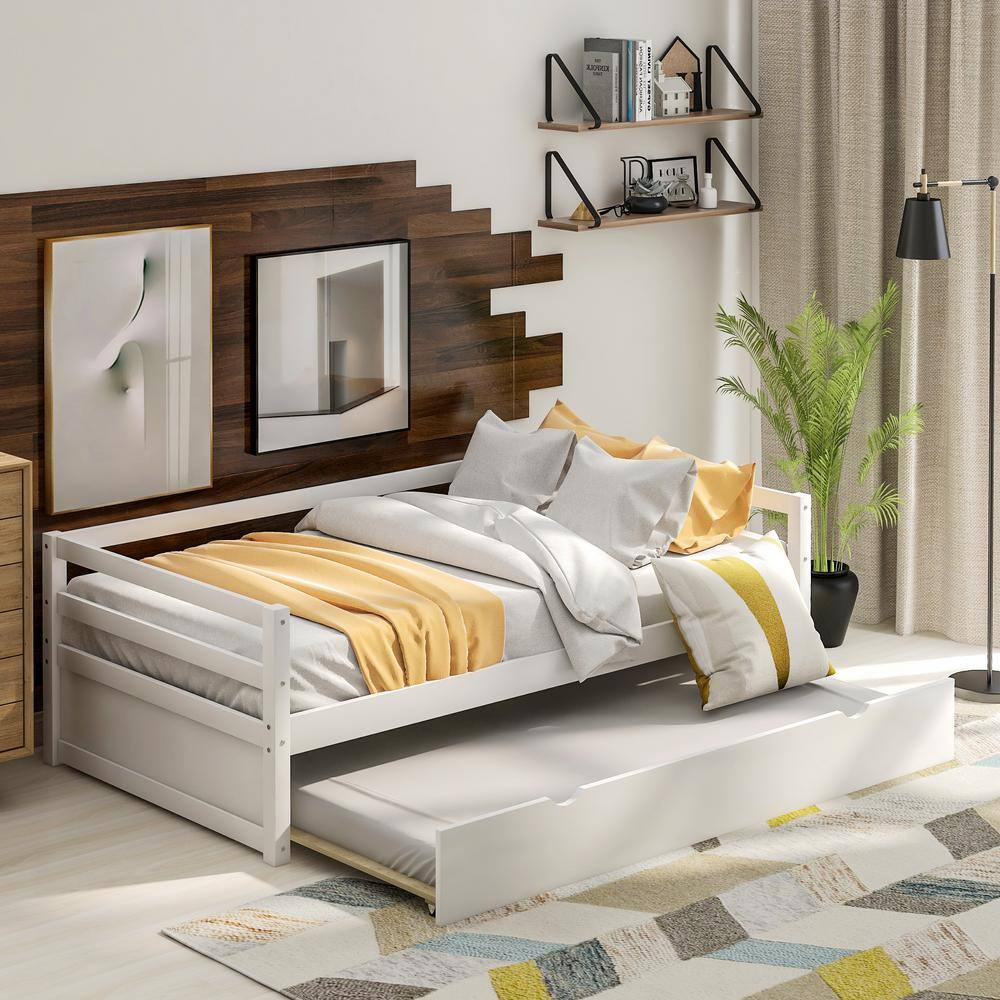 White Varley Twin Daybed with Trundle
