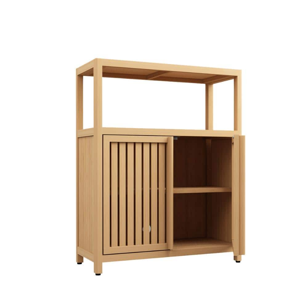 24.6 in. W x 32 in. H x 12.3 in. D Neutral Over The Toilet Storage with Door, with Shelves