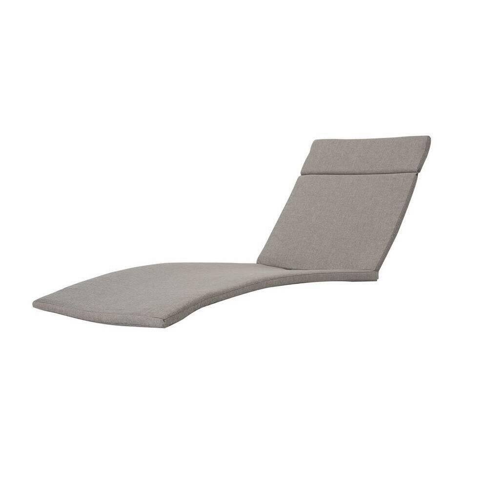 27.5 x 30.25 1-Piece Outdoor Chaise Lounge Cushion (without Chaise Lounge) in Gray