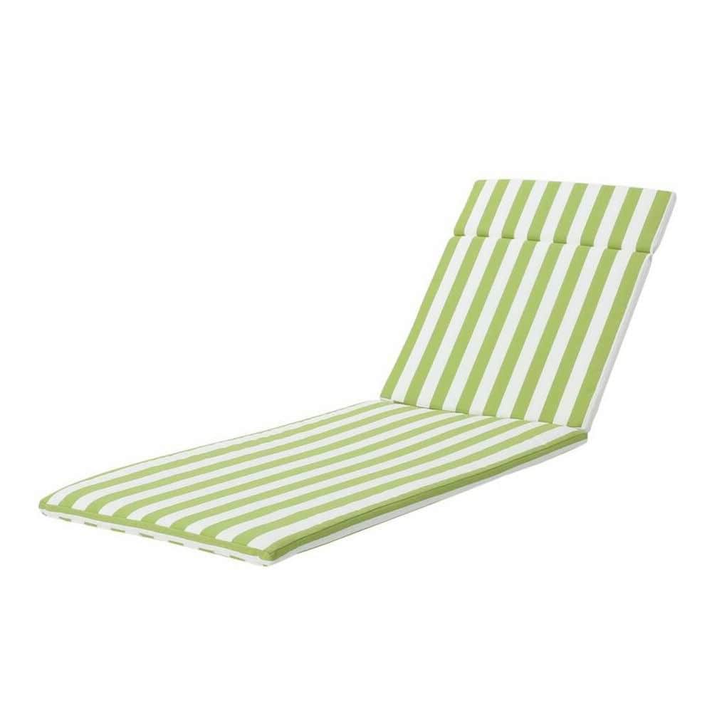 27.5 x 30.25 1-Piece Outdoor Chaise Lounge Cushion (without Chaise Lounge) in Green