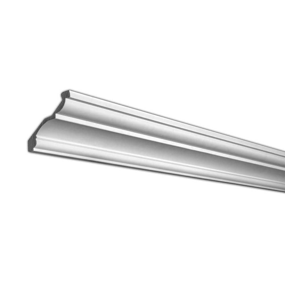 3-1/8 in. x 3-1/8 in. x 96 in. Plain Recycled Polystyrene Crown Molding Pro Pack 48 LF (6-Pack)