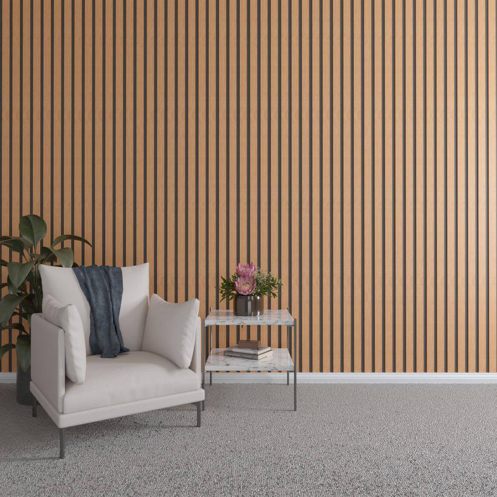47 in. H x 2 in. W Slatwall Panels in Cherry 22-Pack