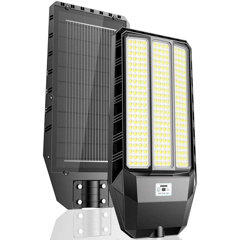 8000-Watt Equivalent 320000 Lumens 260-Degree Black Motion Sensing Dusk to Dawn Integrated LED Parking Lot Area Light