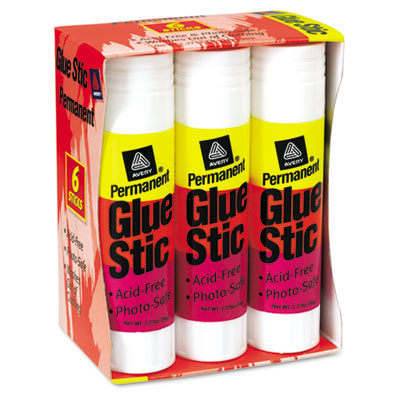 98073 Clear Application Permanent Glue Stics 1.27 oz 6 Pack