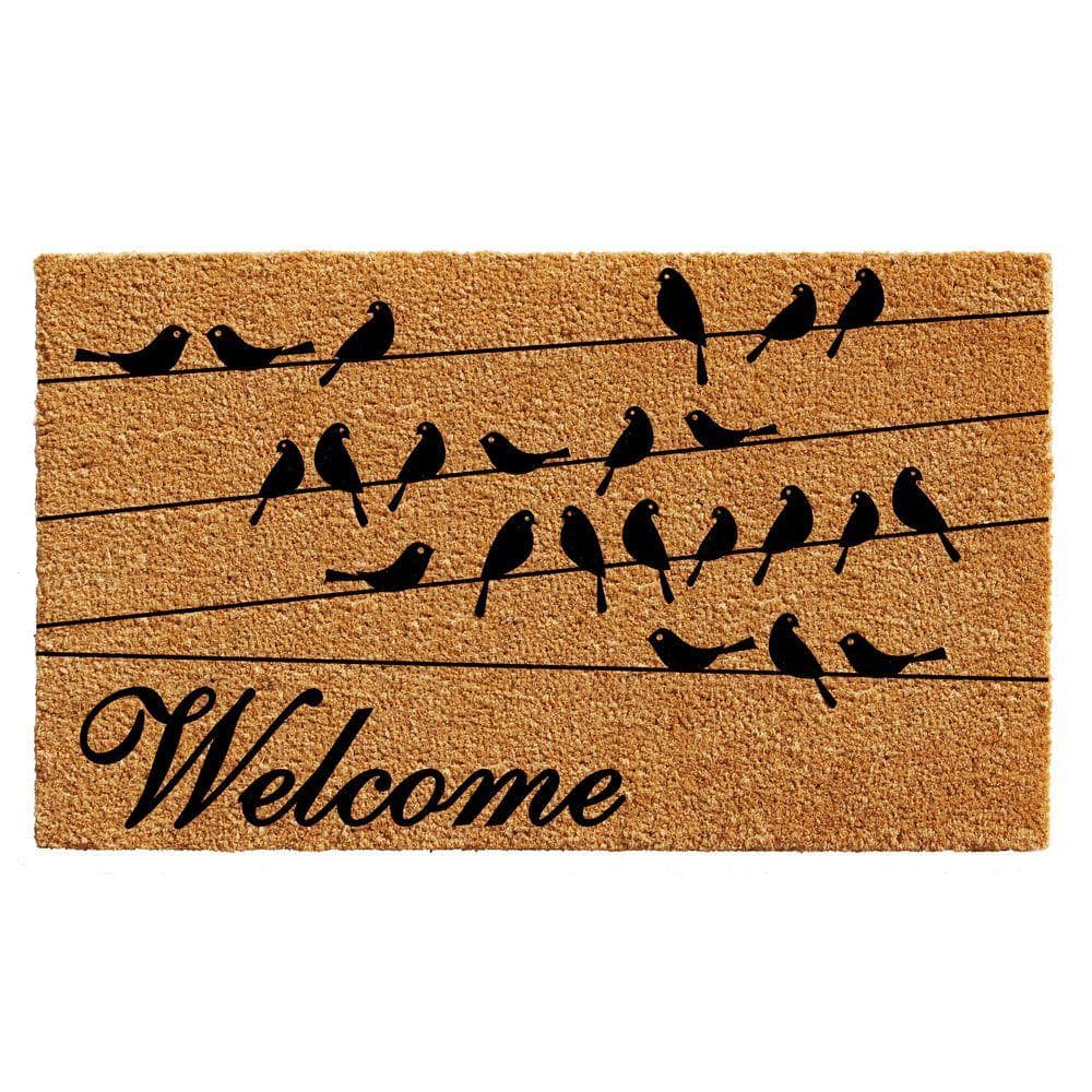 Black Bird Welcome Doormat 24" x 36"