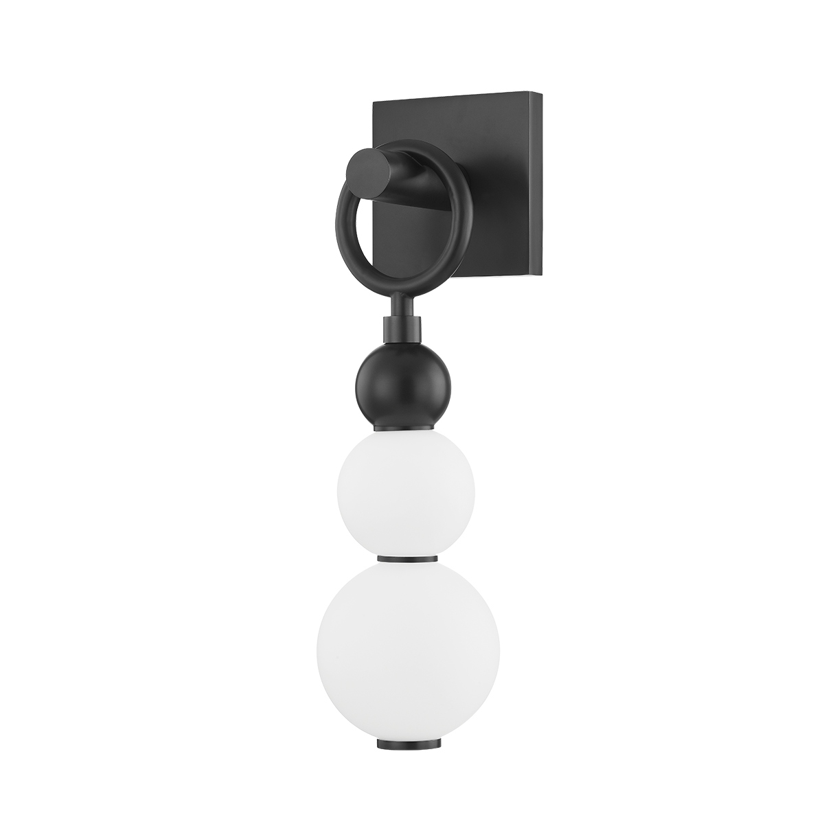 Black Brass LED Wall Sconce from the Perrin Collection