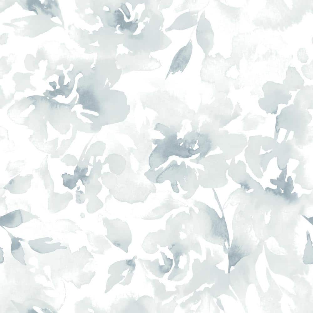 Blue Renewed Floral Non Woven Preium Paper Peel and Stick Matte Wallpaper Approximately 34.2 sq. ft