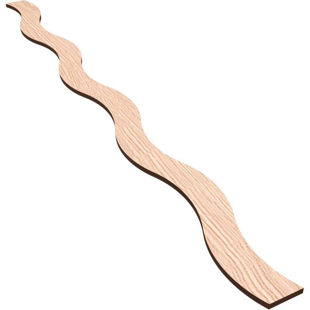 Brazos 47 in. H x 0.375 in. W Slatwall Panels in Red Oak 22-Pack