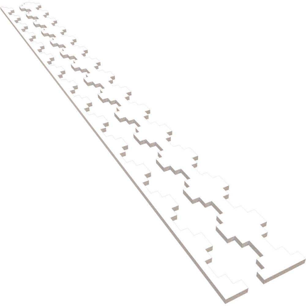 Gypsum 94 in. H x 0.625 in. W Slatwall Panels in PVC 15-Pack