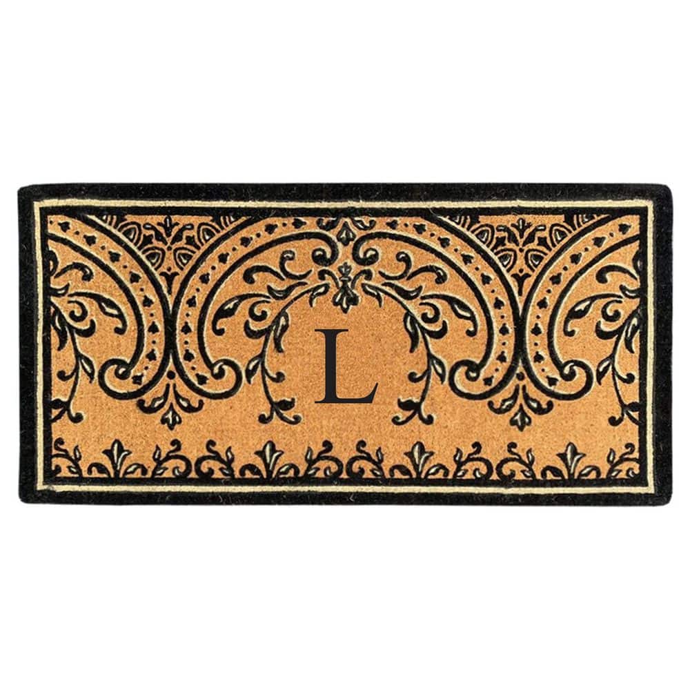 Heavy Duty Coir Easton 36 in. x 72 in. Monogrammed L Door Mat