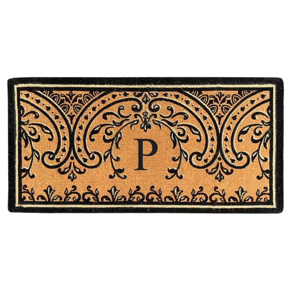 Heavy Duty Coir Easton 36 in. x 72 in. Monogrammed P Door Mat