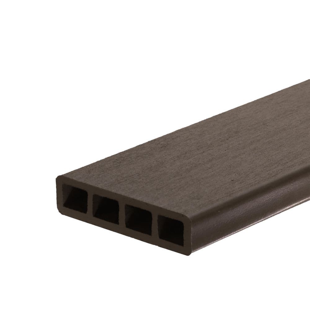 I.Dekk HD 1 in. x 6 in. x 20 ft. Walnut Solid Edge Composite Deck Board