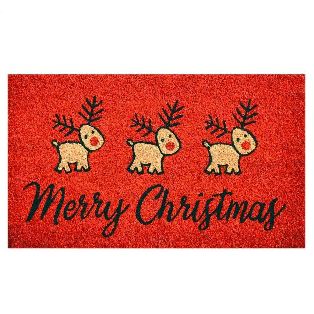 Merry Christmas Deer Doormat 17" x 29"