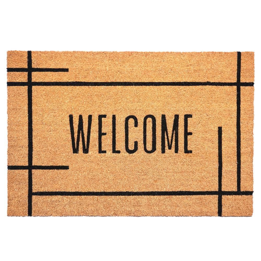 Modern Natural Welcome Doormat 30" x 48"