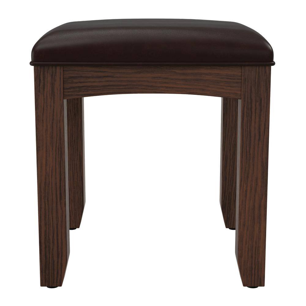 Modern Vintage Oak K/D Mission Bench for Vanity