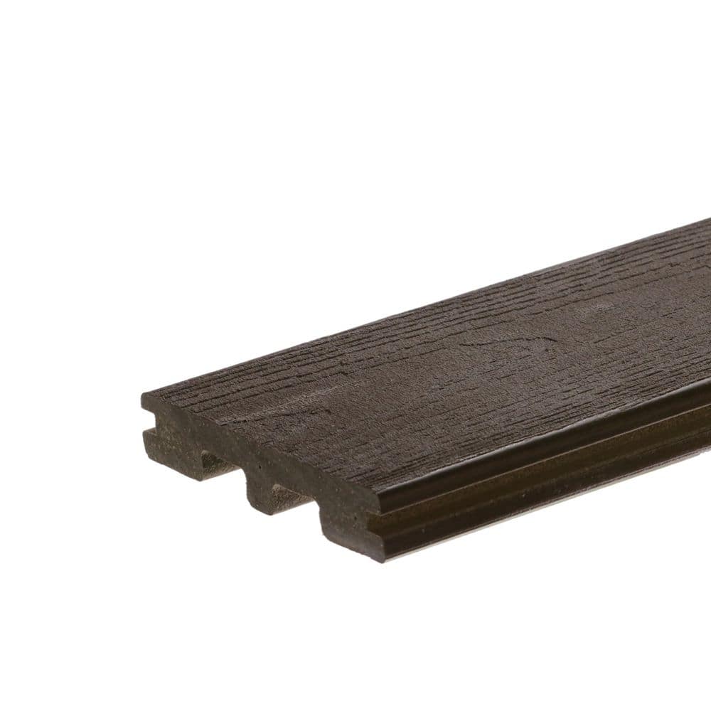 Optima Dekk LT 1 in. x 6 in. x 20 ft. Tree Bark Grooved Edge Composite Deck Board