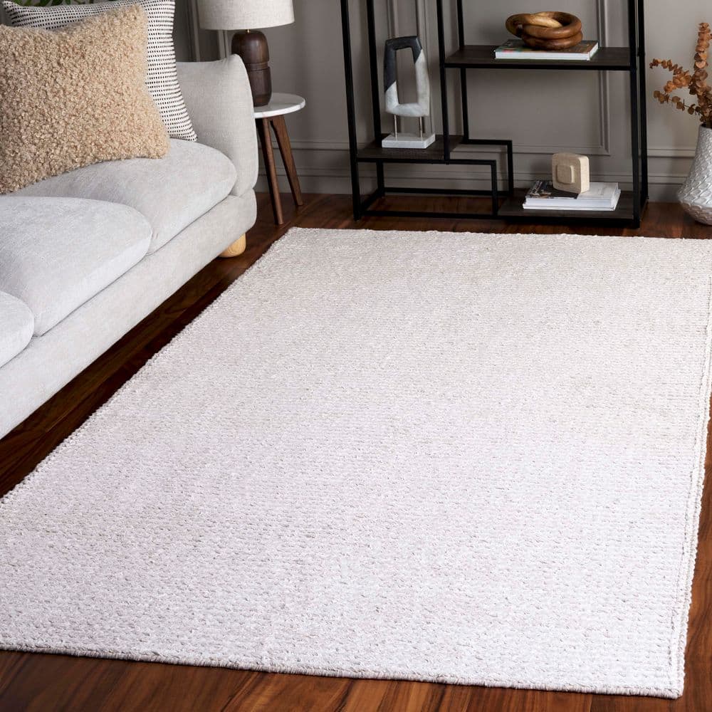 Renewal 6 ft. x 9 ft. Ivory Scandinavian Solid Texture Area Rug