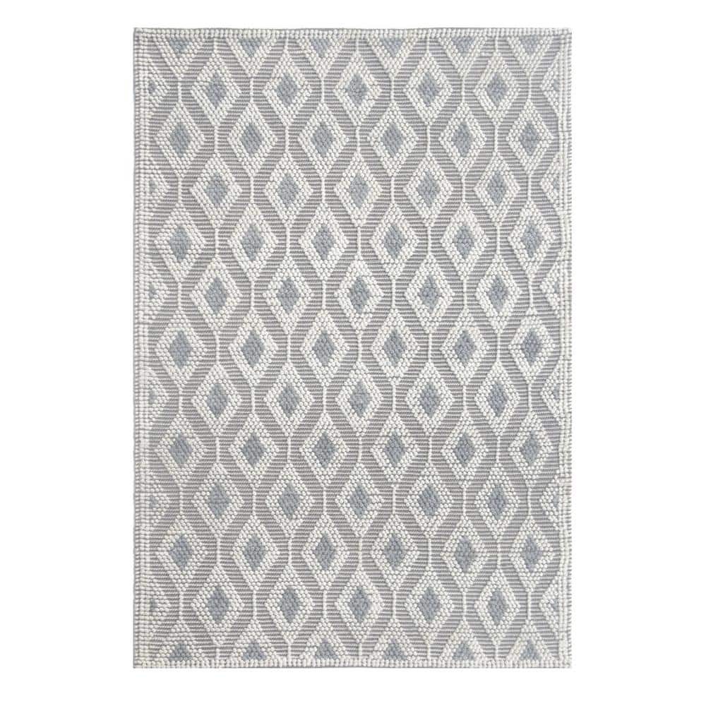 Renewed Sky 6 ft. x 9 ft. Trellis Upcycled Handwoven Area Rug