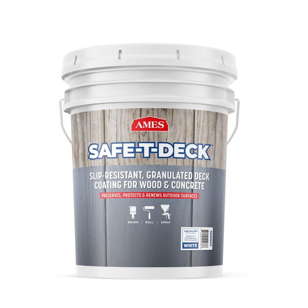 Safe-T-Deck 5 gal. White Slip Resistant Waterproof Deck Coating