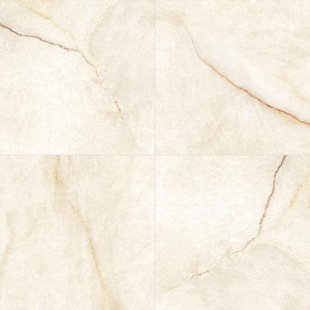 Spanish Solario Gold 24 in. x 24 in. Matte Marble Look Porcelain Floor and Wall Tile (3-Pieces, 11.63 sq. ft./Case)