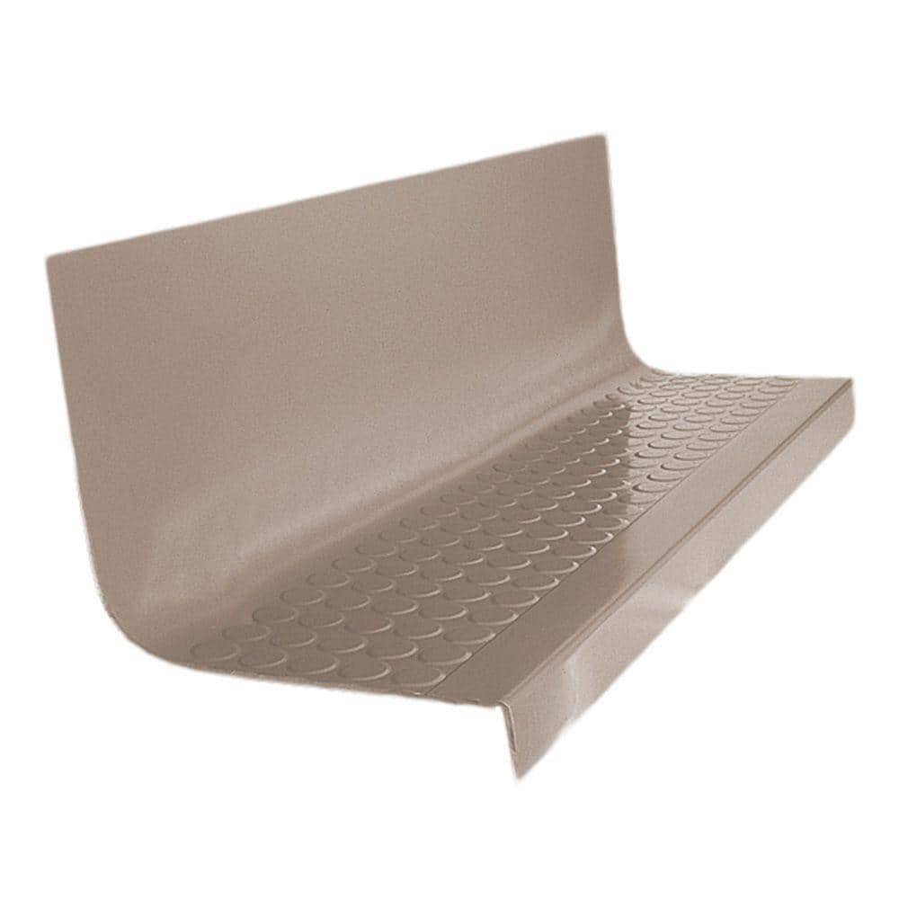 Vantage Circular Profile Fawn 20.4 in. x 60 in. Rubber Square Nose Stair Tread