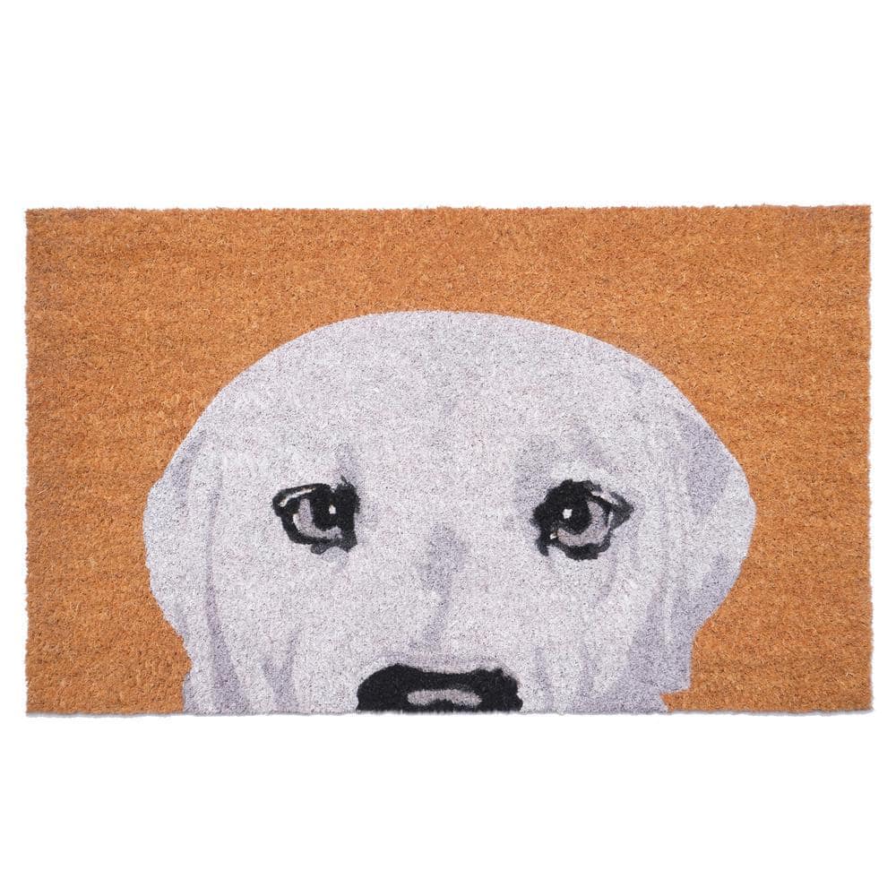 White Labrador Doormat 17" x 29"