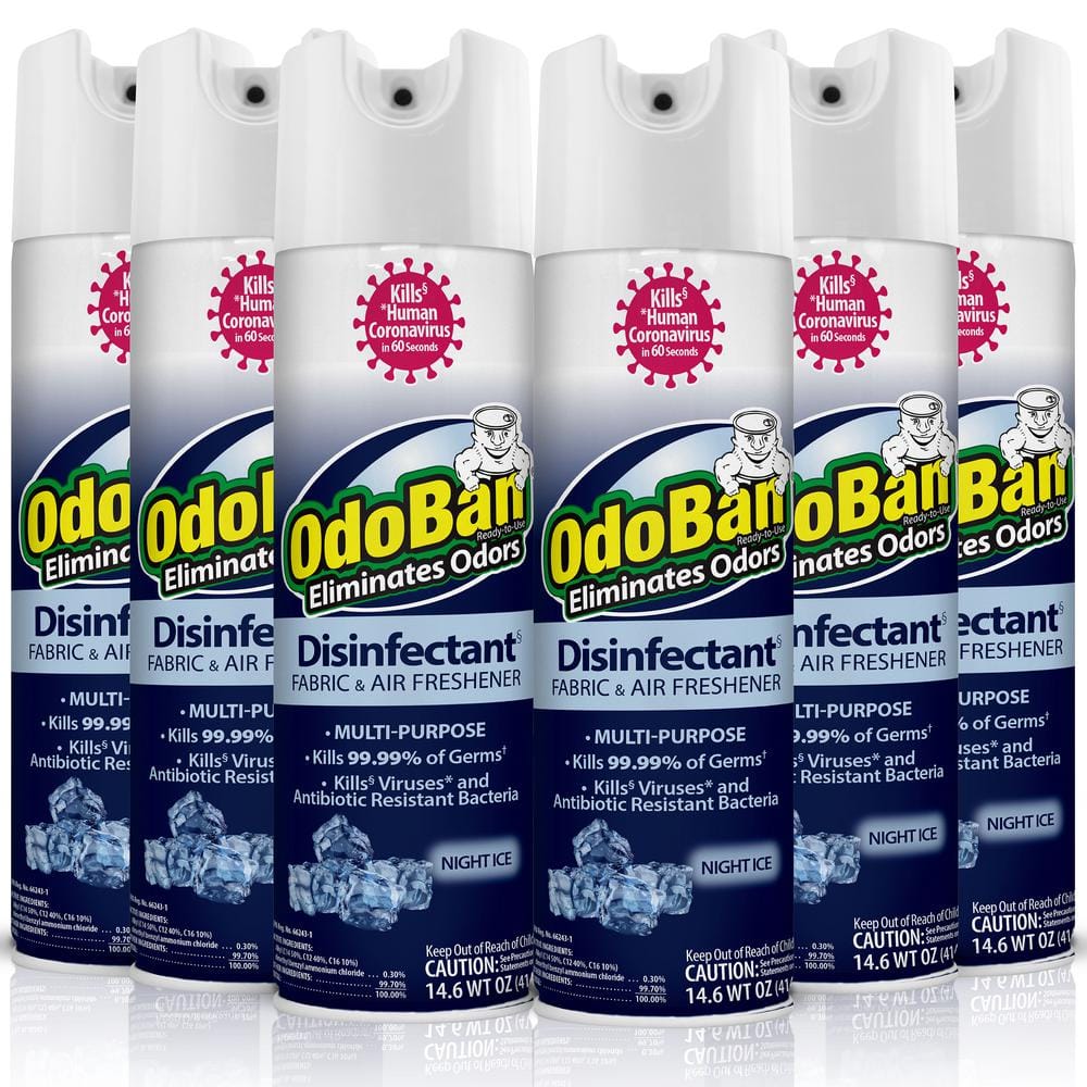 14.6 oz. Night Ice Multi-Purpose Disinfectant Spray, Odor Eliminator, Sanitizer, Fabric and Air Freshener (6-Pack)
