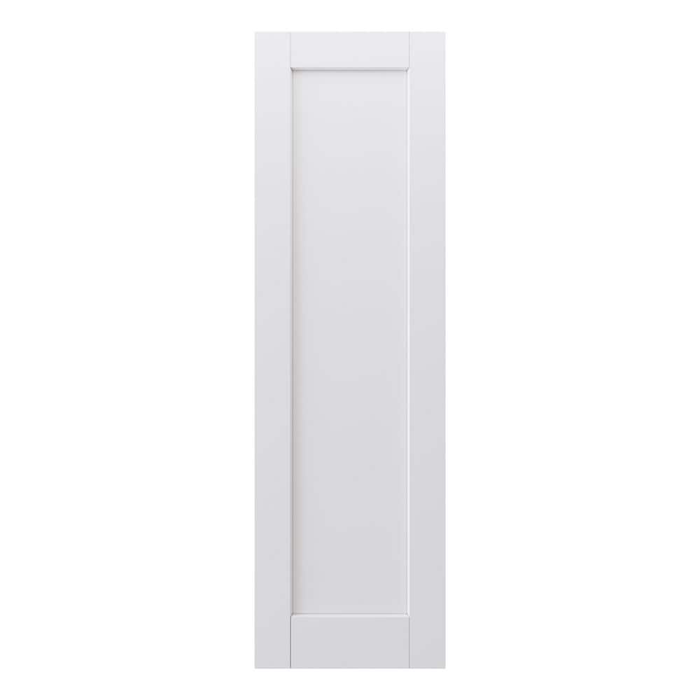 24 in. W. x 80 in. White Primed MDF Blank Solid Core Door Slab for Pocket Door, Standard Door without Pocket Door Frame