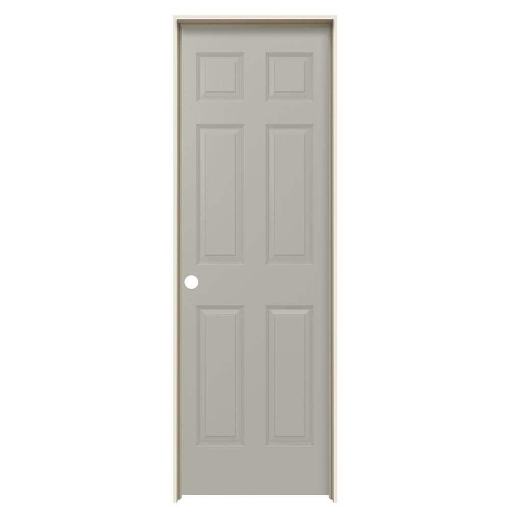 28 in. x 80 in. Colonist Vanilla Painted Right-Hand Smooth Molded Composite Single Prehung Interior Door