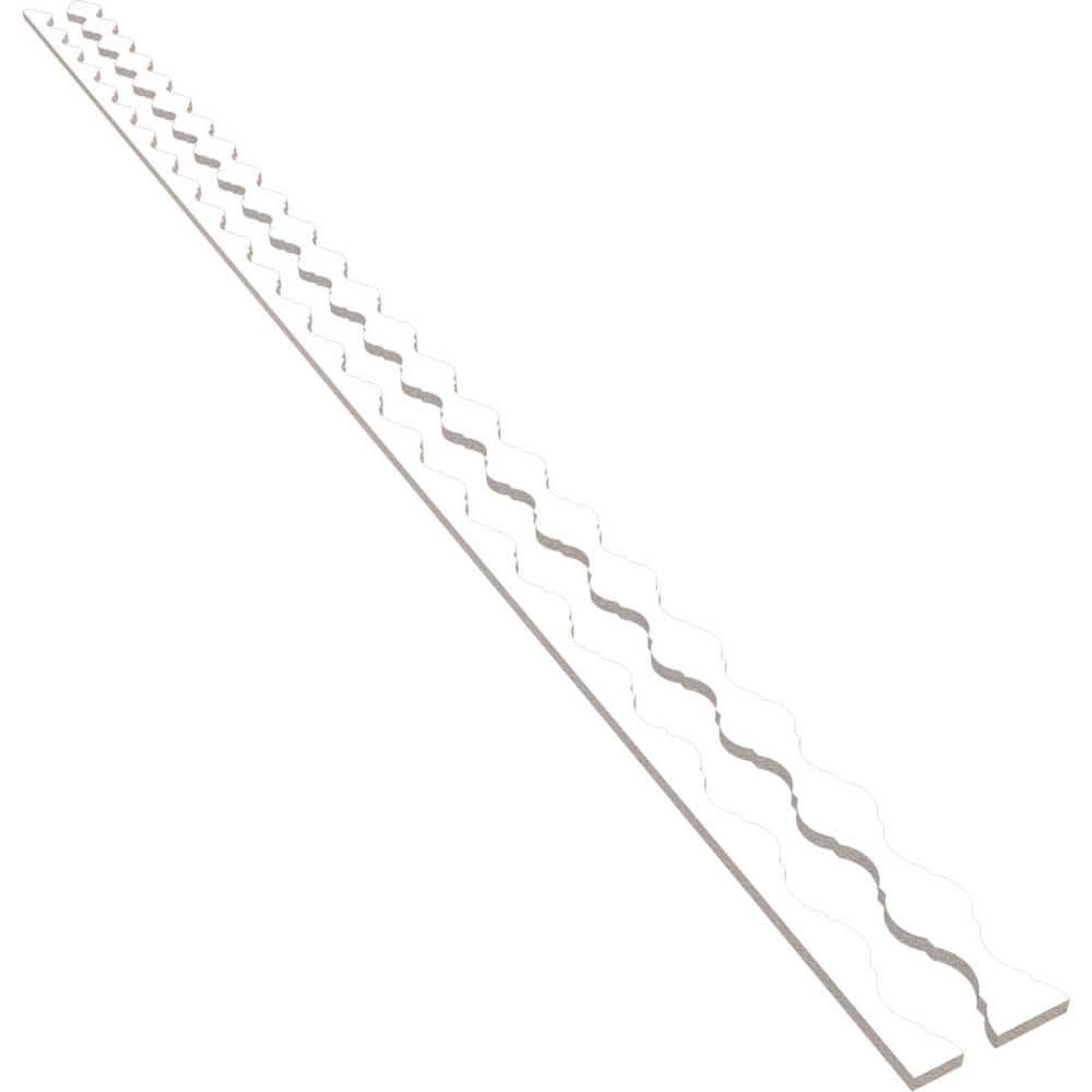 Casablanca 94 in. H x 0.5 in. W Slatwall Panels in PVC 31-Pack