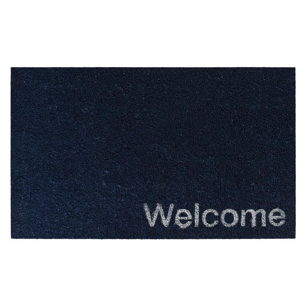 Collins Blue Pastel Welcome Doormat, 24" x 36"