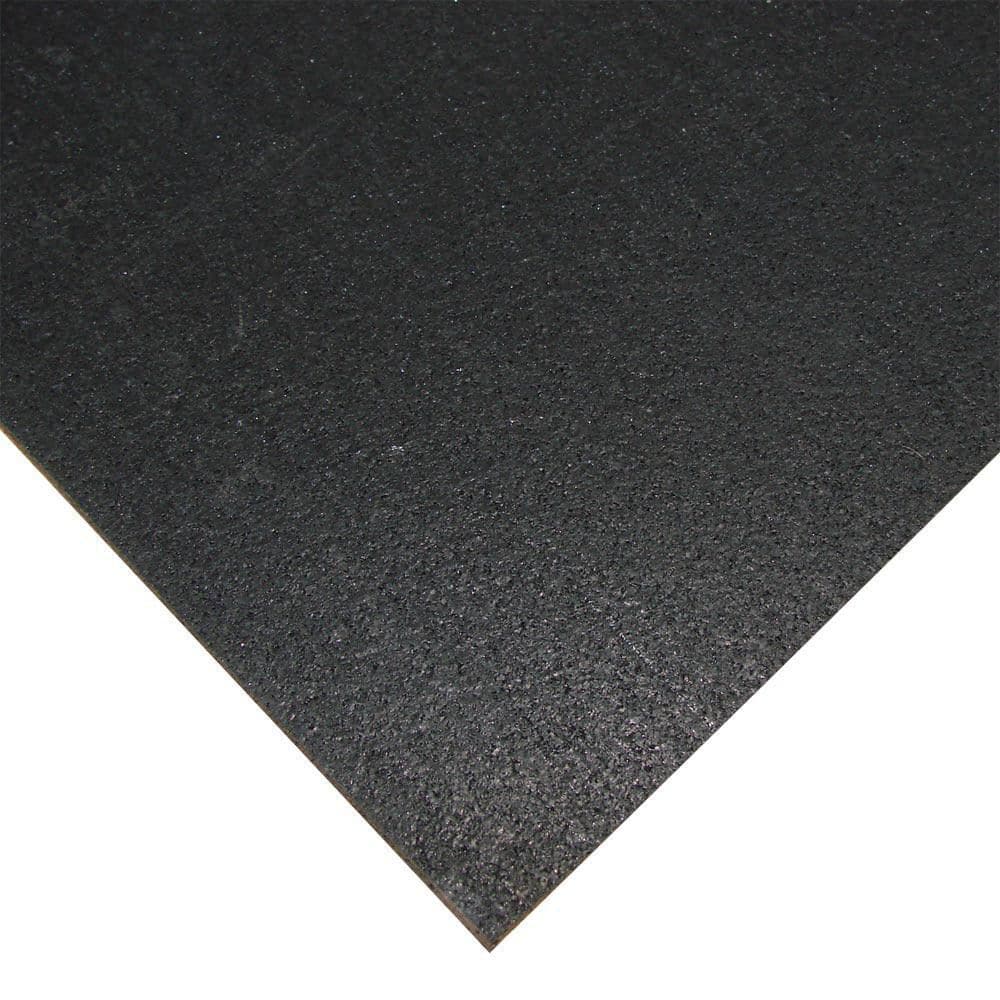 Elephant Bark Black 1/4 in. T x 48 in. W x 48 in. L Rubber Flooring (16 sq. ft.)