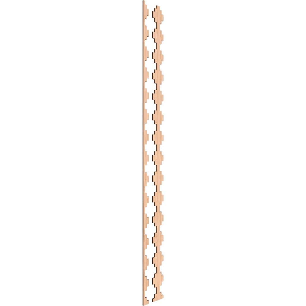 Gypsum 94 in. H x 0.375 in. W Slatwall Panels in Hickory 15-Pack