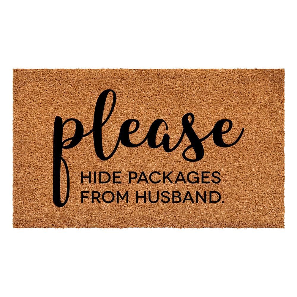 Hide Packages From Husband Doormat, 24" x 36"