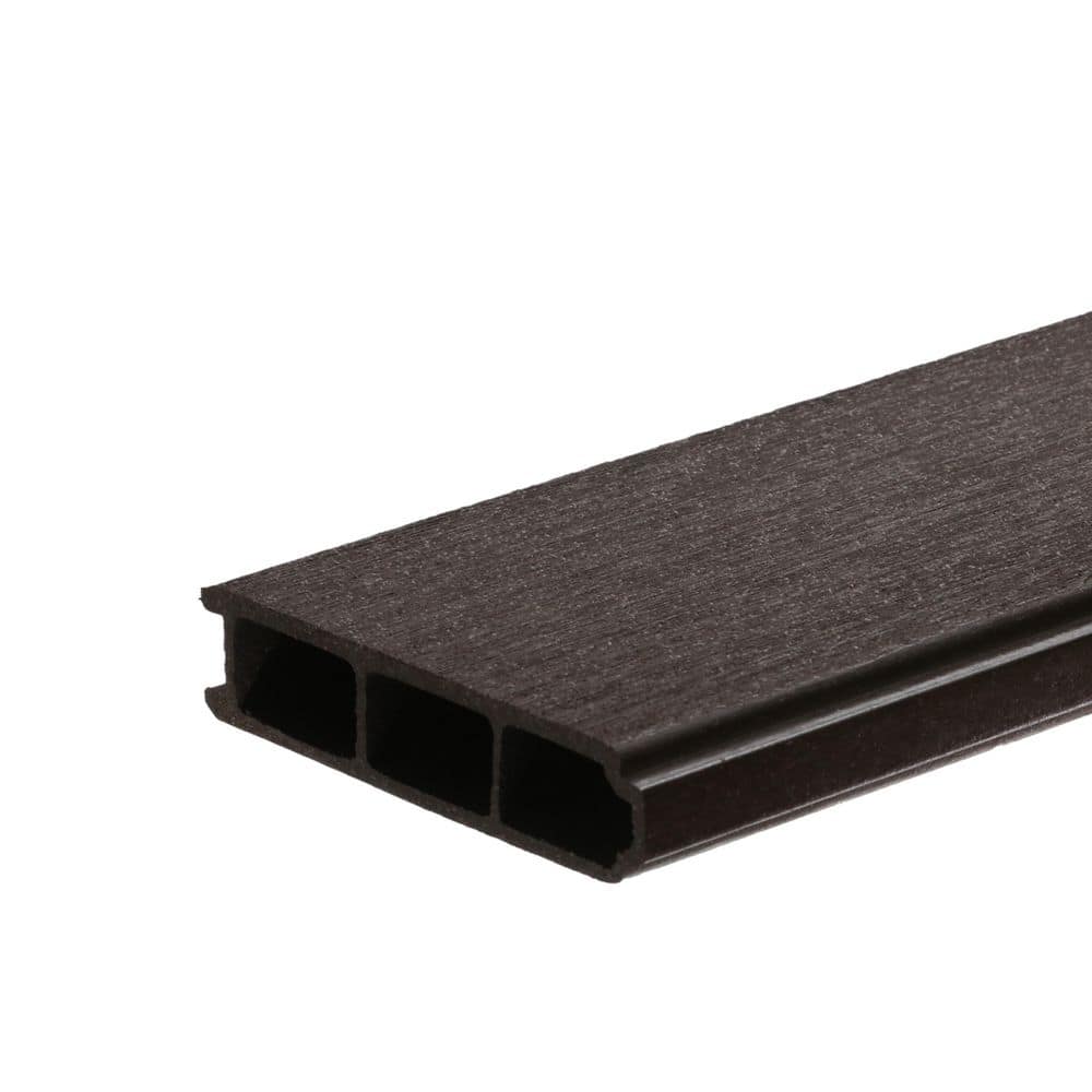 I.Dekk 1 in. x 5.5 in. x 12 ft. Walnut Tongue and Groove Edge Composite Deck Board