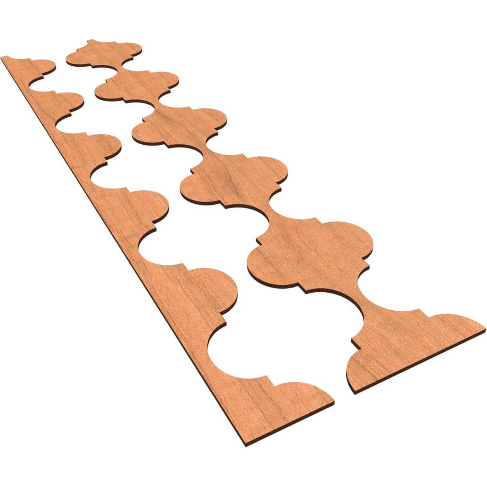 Marrakesh 47 in. H x 0.25 in. W Slatwall Panels in Cherry 12-Pack