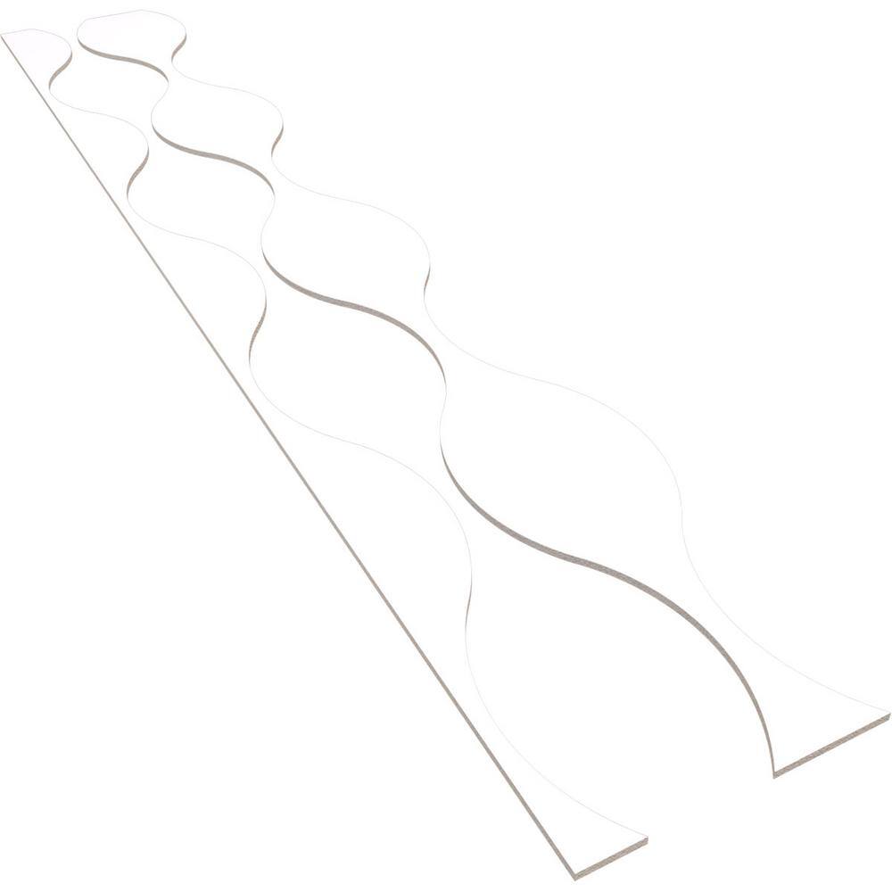 Ozark 94 in. H x 0.375 in. W Slatwall Panels in PVC 9-Pack