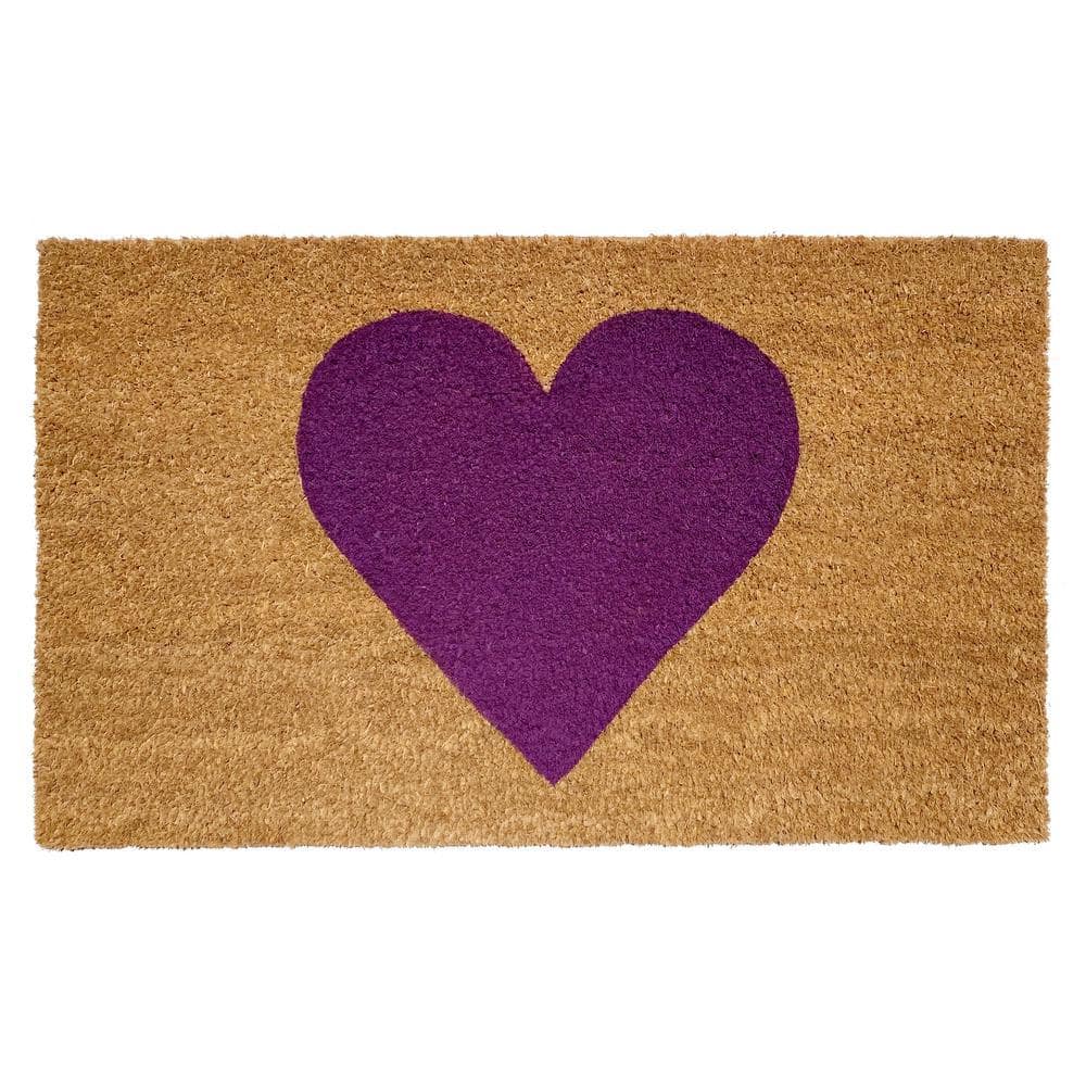 Purple Heart Doormat, 17" x 29"